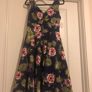 ModCloth Ixia flower dress vintage XL